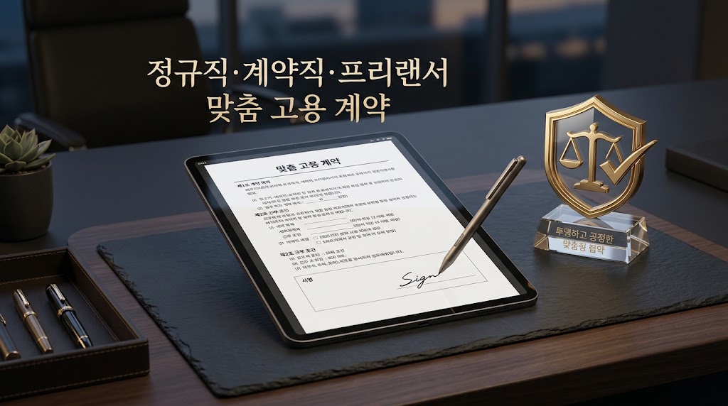 정규직 계약직 프리랜서 맞춤 고용 계약